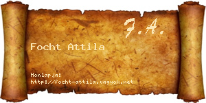 Focht Attila névjegykártya