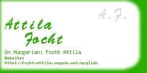 attila focht business card